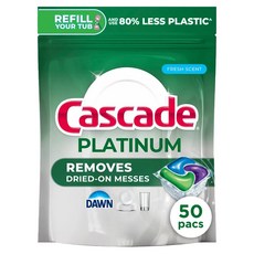 Cascade 白金洗碗機專用洗滌劑 清新香氛 補充包 50入, 1個, 50