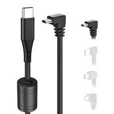 고니페토 대시캠 전원 코드 (10피트) USB C 대 충전 케이블 두꺼운 차폐 미러 카메라 90도 타입 교체 자동차 어댑터 와이어, Mini-Downward, 10Ft