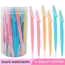 嗨購優選 多功能面部去角質眉毛剃須刀 男女通用 36件裝, 1個, 混色