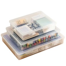 라이크홈즈 플라스틱 파일 케이스 A4 화일케이스 3P, 3개, 투명(소형)