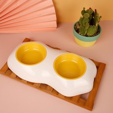 호강펫 강아지 밥그릇 펫 식기 계란모양 밥그릇, 1개