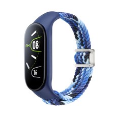 SujuNex 샤오미 미밴드 3/4/5/6/7 전용 우븐 스트랩 - Mi Band 3/4/5/6/7 Compatible Woven Strap, 14# 글리터 블루, 1개