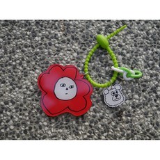 日耀堂 隨身鏡鑰匙圈(2款) - 輕巧便攜 隨時整理儀容 時尚鑰匙圈裝飾, 1個, 花朵