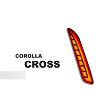 傑暘國際車身部品 COROLLA CROSS CC專用 獠牙型光柱LED後保桿燈，提升夜間行車安全, 1個