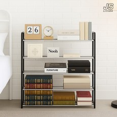 JS리빙 거실 인테리어 책장 수납장 5단 침실 다용도 수납 정리대 사무용 책꽂이 칸막이 철제 서재 책상 정리 선반 스탠드 북선반 미니 북앤드 @JSLV-MD:02A1DF5-JUNG