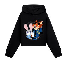 瘋狂動物城 女童短款帽衫