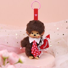 Monchhichi 夢奇奇 蒙奇奇 萌趣趣 鑰匙扣 情人節限定, 情人節男孩, 1個