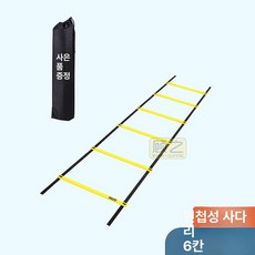 족구 타격기 실내용 공격 연습 축구 셀프훈련기 슈팅, 1개, 3m 6장 민첩성 사다리 수납백 포함