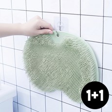 딜메이트 풋브러쉬 발 세척 각질제거 매트 1+1, 그린1+1, 1개, 2개입