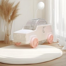 倉鼠跑輪汽車款 超大號靜音轉輪 金絲熊寵物運動玩具用品, 1個, 白色,小號