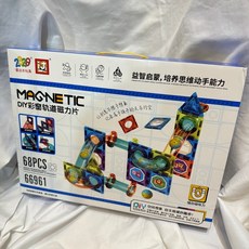 2B29 彩窗軌道磁力片 68PCS DIY 益智動手玩 兒童積木, 詳見包裝