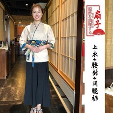 式料理工作服7分袖居酒屋服務員壽司店係帶四季款和服套裝