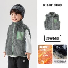 兒童北極絨馬甲秋冬2025新款背心兒童寶寶小童加絨保暖上衣童裝潮