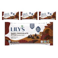 릴리스스위츠 프리미엄 베이킹 칩 다크 초콜릿, 255g, 4개