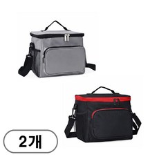 차쿠 보온보냉 가방 아이스 가방 피크닉 도시락가방 런치백 보냉가방 쿨백 1+1, 그레이+블랙, 1개