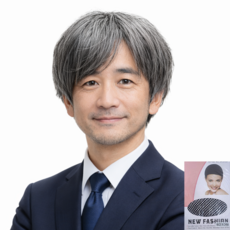 반짝이는 일상 중년 남성 그레이톤 아저씨 남자 리얼한 가발, 1개, 혼합색상