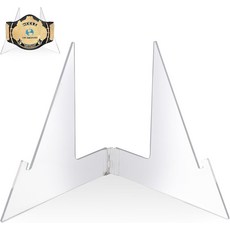 QVEEQ 아크릴 챔피언십 벨트 디스플레이 스탠드 버클 케이스 레슬링 축구 복싱 장식에 적합한 너비 조절이 가능한 삼각형 안정 테이블