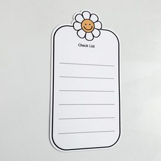 케이트가든 체크리스트 냉장고 자석 메모 보드 데이지 스마일 화이트보드 칠판, 메모보드