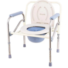 임산부 이동식 좌변기 환자용 변기 노인 휴대용 변기의자, 1개, 케어 블루화이트