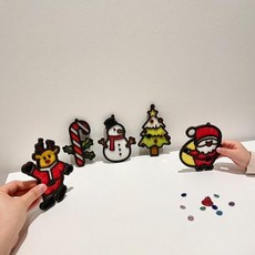 크리스마스 한지 오너먼트 가랜드 DIY 키트 (5종 세트), 본품, 단품없음