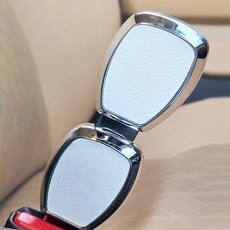 블루홀스 프리미엄 나파 가죽 차량 안전벨트 연장 클립, 2개, 소프트 화이트