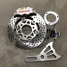 CJ Ebike 戰斧電動車改裝套件 碟剎碟盤組 sepeda listrik 改碟剎 碟盤 F disc break 27mm, 1個, Rear Silver 後銀