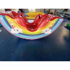 꽃게보트 에어바운스 꽃게바이킹 에어풍선 놀이체육 교구 2인용 4인용 6인용, 4인용 레인보우 보트 2.6-1.5-1.1미터, 1개