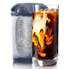 HyperChiller HC2BG 특허 받은 아이스 커피/음료 쿨러 새롭게 개선되고 강하고 내구성이 뛰어납니다. 1분 안에 준비 티 와인 주스 354.4g(12.5온스, 슬레이트 블루