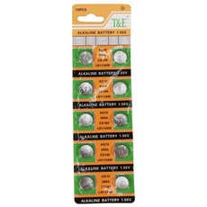 티앤이 LR1130 (AG10) 코인건전지, 1세트, 10개입