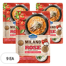 폰타나 밀라노 크림치즈 로제 파스타소스 파우치, 150g, 9개