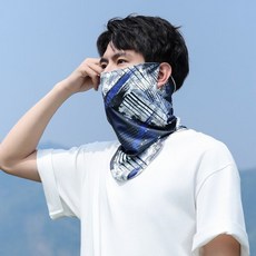 2025新款防曬袖套冰袖防紫外線全臉面罩夏季護臂高顏值潮, 【幾何面罩】都市迅影, 1個