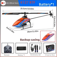 RC헬기 비행기 전투기 드론 무선 조정 카 자동차 오프로드 드리프트 포크레인 WLtoys XKS RC 헬리콥터 K12, 01 K127-RTF-1B-006