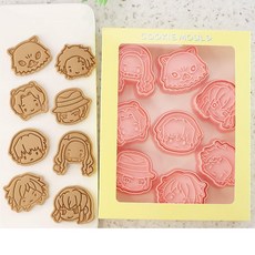 귀멸의칼날 쿠키 커터 만들기 쿠키틀 모양틀, 머리 8개