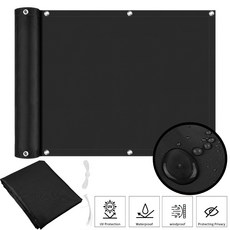 방수 발코니 개인 정보 스크린 커버 그늘 천 데크 항해 UV 구멍과 케이블 타이가 있는, 01 Sand, 01 빠른, 01 90x300CM