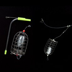 카고 줄카고 채비 낚시 중형 유동 카고통 다용도 대형 스텐 편대 카고망 봉돌, 1개