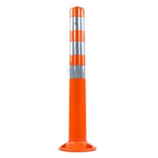 주황색 차선규제봉 탄력봉 시선유도봉 (소)450mm (대)750mm 고휘도반사지 볼트 칼브럭 포함, 오렌지, 1개
