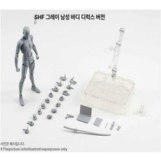 스케치 관절 인형 손가락 구도 근육 오른손 관절인형, SHF 그레이 남성, 1개