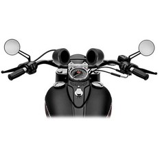 록빌 MAC40B 4인치 블랙 회전 알루미늄 오토바이 핸들바 스피커 포드 6061 항공등급 구조 방수 마린 디자인 360° 장착 클램프 호환 0.751.5인치 바 2개 세트