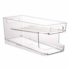 冰箱收納盒 雞蛋架 抽屜式置物架 台灣出貨 廚房冰箱整理, 雙層款, 1個