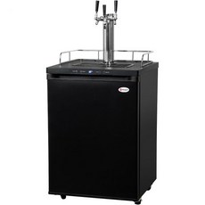 Kegco HBK309B-3 3개 수도꼭지 홈브루 케거레이터 - 매트 블랙 캐비닛 및 도어, Kegco HBK309B-3 3개 수도꼭지 홈브루 케거