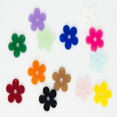 가방부자재 미니꽃 DIY 키링 가방 악세사리 부자재 만들기 재료, 라이트그린