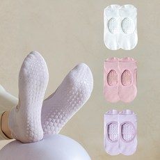 뮤즈마인 [ 3P SET ] 포샤 파스텔 논슬립 발목 요가 양말 - 3묶음 8컬러 요가삭스 필라테스양말 헬스 미끄럼방지 토삭스 스포츠양말 여자양말 세트