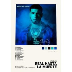트랙 목록 Anuel AA Real Hasta La Muerte 음악 앨범 표지 포스터 인쇄 캔버스 회화 그림 벽 예술 침실 홈, 04 20x30cm no frame, 07 3