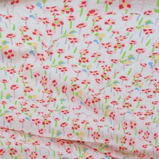 CRT 071 탐나요 면30수 꽃 무늬 원단 네추럴 거즈 스타일 플라워 패브릭 대폭 무늬 천, 1개, 화이트