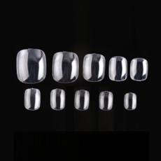 [더네일샵] 네일아트 페디 리필팁 클리어 (50P) 투명 패디팁 전호수, 50개