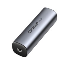 ESSAGER AUX音頻隔離器 電流聲消除 雜音濾波器, 1個, 3.5mm音頻噪音隔離, 鐵灰, AUX