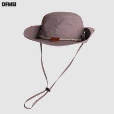 DFMEI 漁夫帽夏季防曬遮陽帽男戶外登山帽釣魚遮臉護頸一體帽大檐太陽帽, 可調節