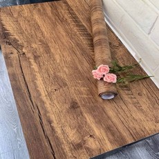55cm 비닐 방수 나뭇결 3D 스티커 옷장 찬장 테이블 옷장 가구 PVC 자기 접착제 벽지 홈 장식, NEW Park Wood, 55x500CM, 1개