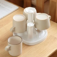 8단 주방 컵걸이 컵진열대 컵꽂이 스탠드 대용량 컵 거치대 주방 선반 수납 정리함 컵 건조대 인테리어 소, 1개, 8단/베이지