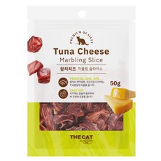 더캣 마블링 슬라이스 고양이 간식 50g, 혼합맛(참치/치즈), 4개
